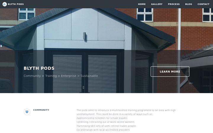 Screenshot of blythpods.co.uk