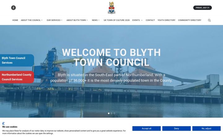 Screenshot of blythtowncouncil.org.uk