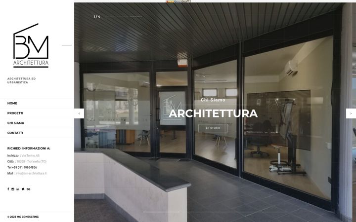 Screenshot of bm-architettura.it