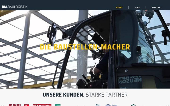 Screenshot of bm-baulogistik.de