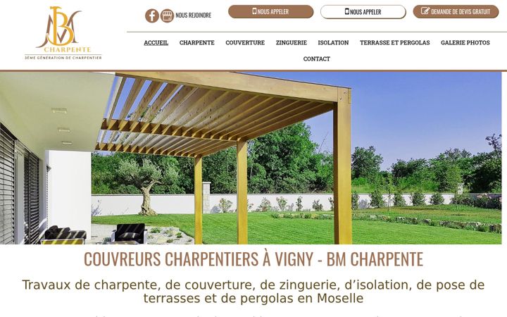 Screenshot of bm-charpente57.fr