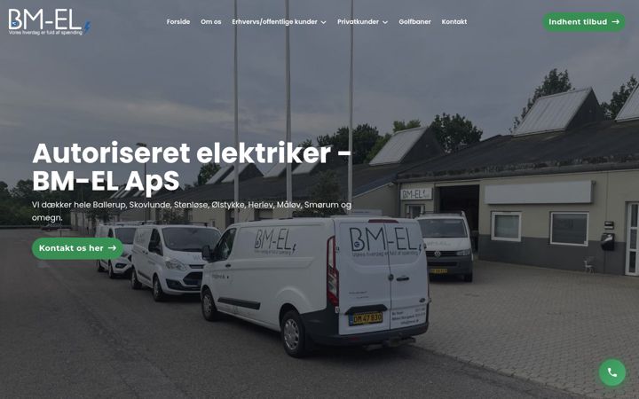Skærmbillede af bm-el.dk