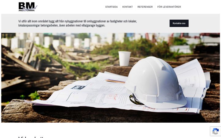 Screenshot of bm-entreprenad.se