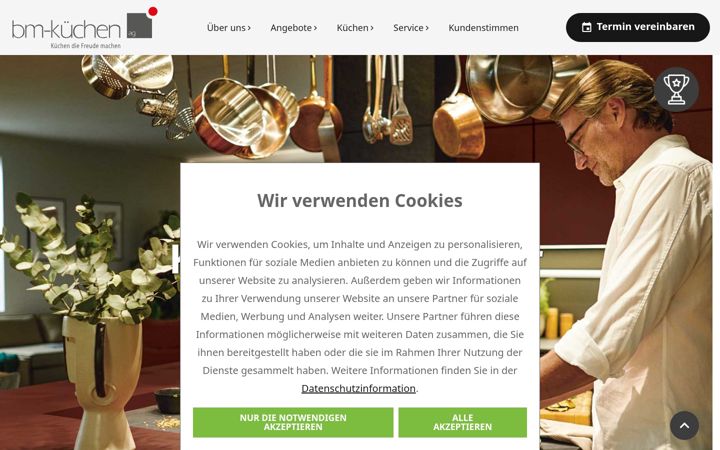 Screenshot of bm-kuechen.ch