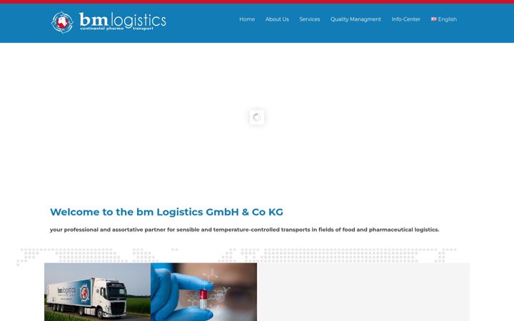 Screenshot ta' bm-logistics.de