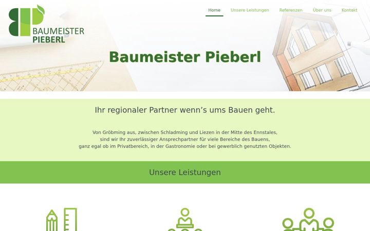 Screenshot of bm-pieberl.at