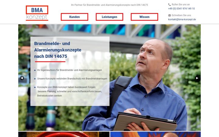 Zrzut ekranu bma-konzept.de