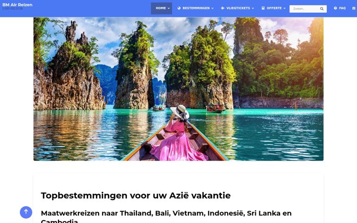 Screenshot di bmair.nl