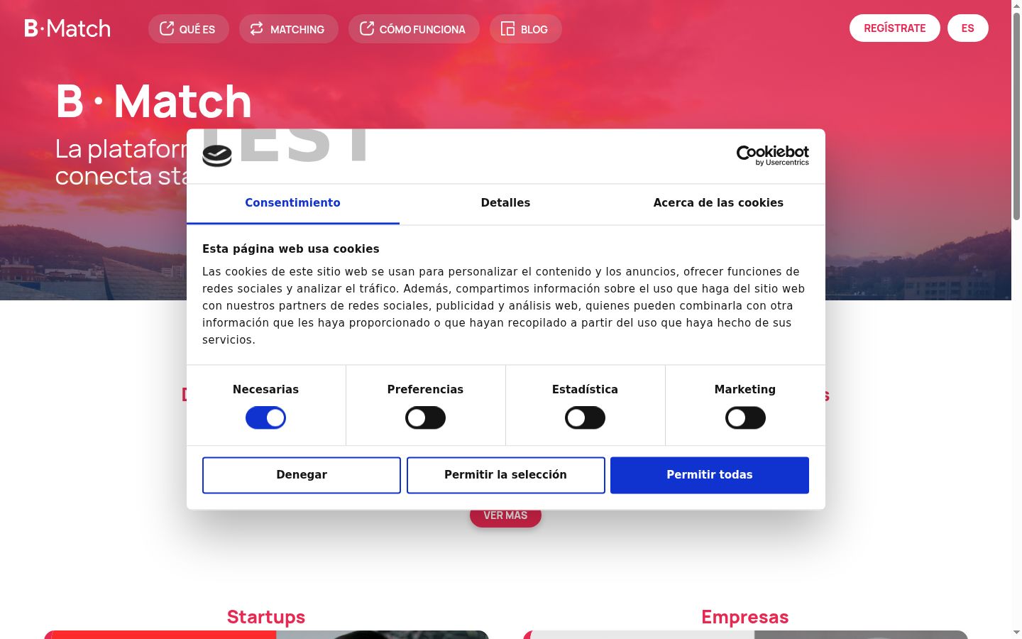 Screenshot tal-banner tal-kunsens muri qabel kwalunkwe interazzjoni
