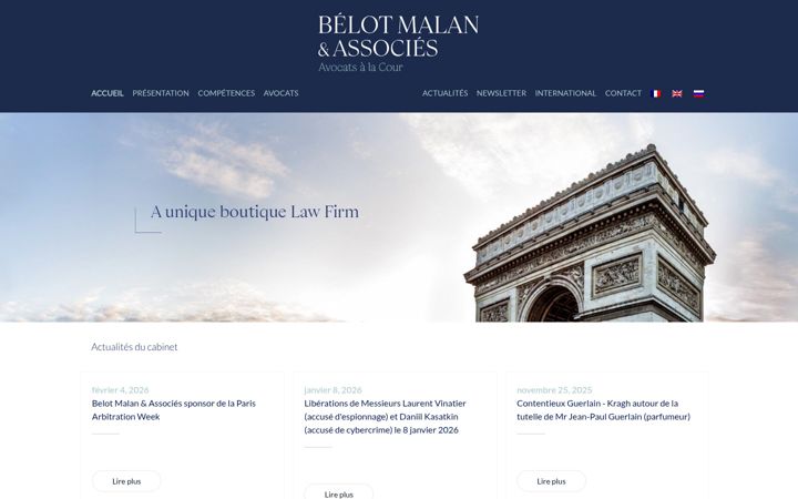 Screenshot of bmavocats.com