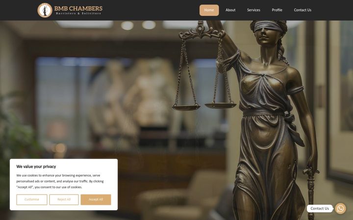Captura de pantalla de bmbchambers.com