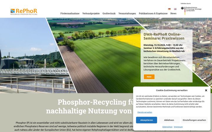 Screenshot of bmbf-rephor.de