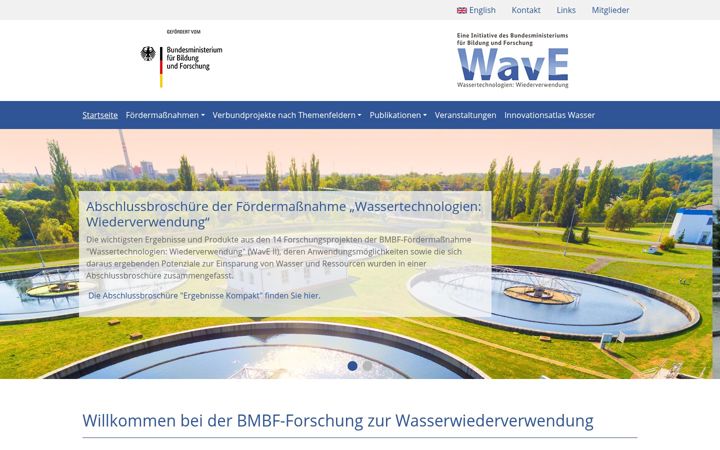 Screenshot of bmbf-wave.de
