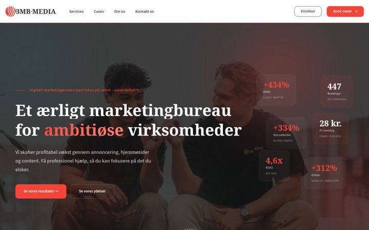 Screenshot of bmbmedia.dk