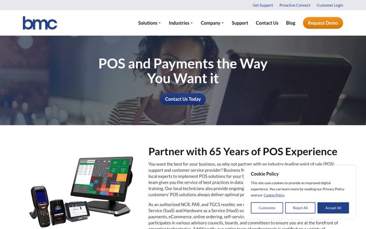 Posnetek zaslona bmc-pos.com