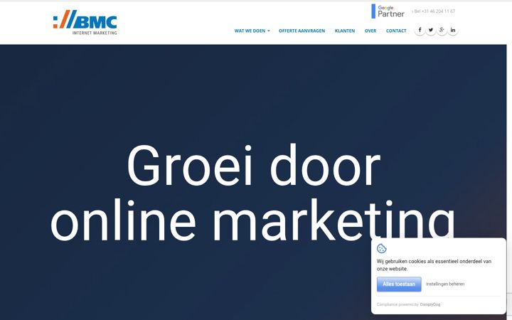 Screenshot of bmcinternetmarketing.nl