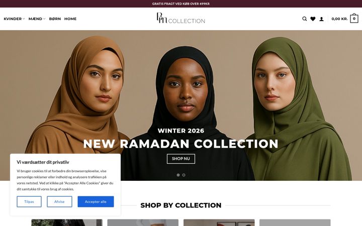 Screenshot of bmcollection.dk