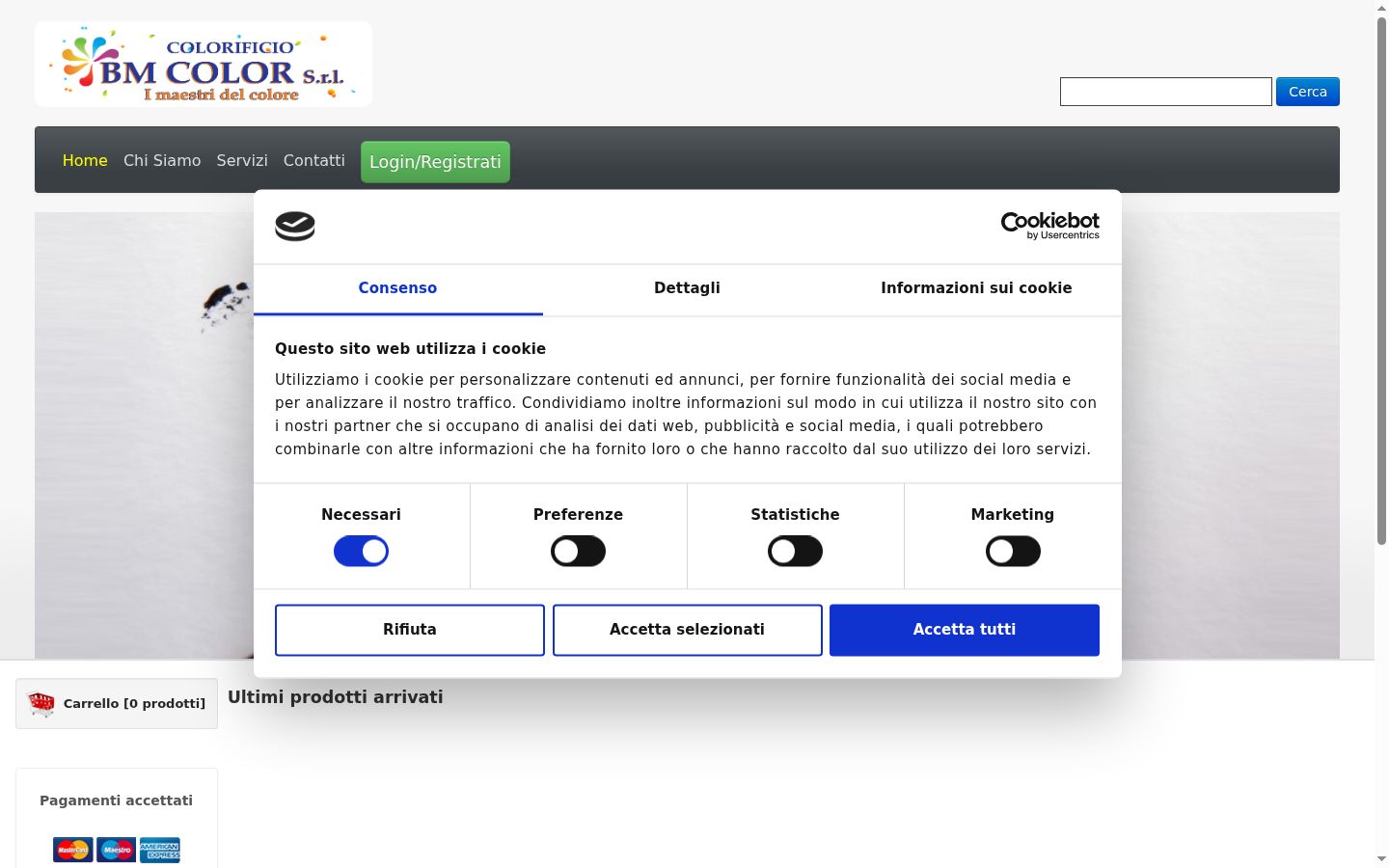 Captură de ecran a bannerului de consimțământ afișat înainte de orice interacțiune