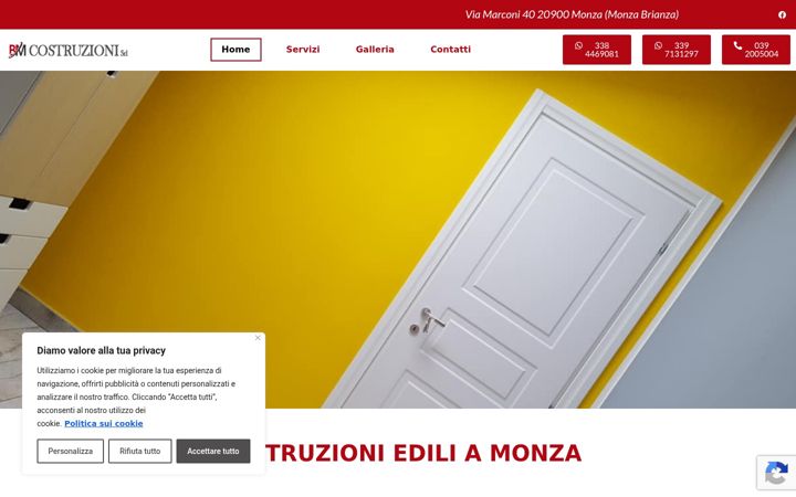 Screenshot of bmcostruzionisrlmonza.it