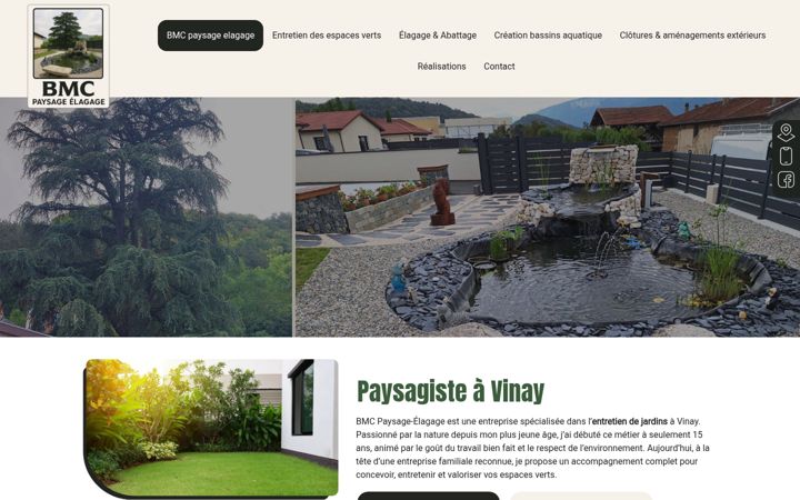 Screenshot of bmcpaysage-elagage.fr