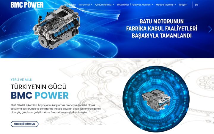 Screenshot of bmcpower.com.tr