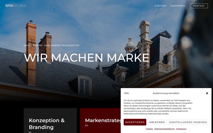 Screenshot of bmcstudios.de