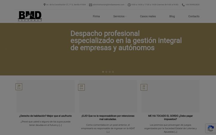 Snímek obrazovky bmdasesores.com