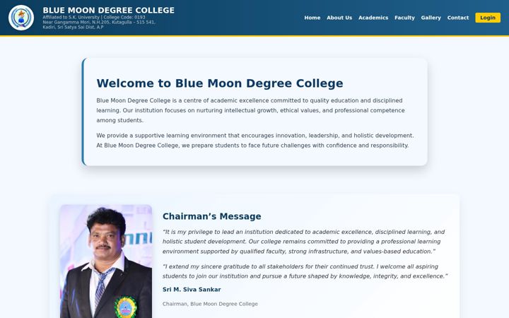 Screenshot of bmdc.edu.in