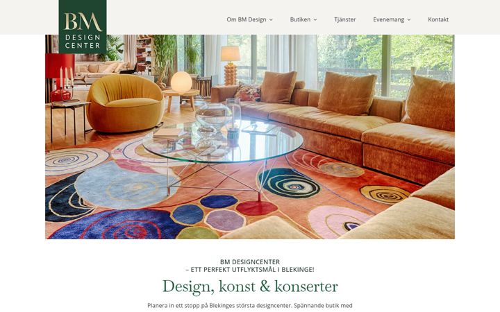 Screenshot of bmdesigncenter.se