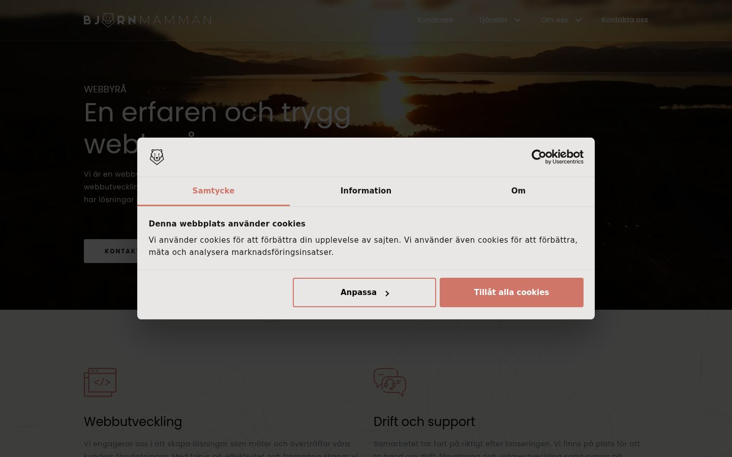 Snímek obrazovky baneru souhlasu zobrazeného před jakoukoli interakcí
