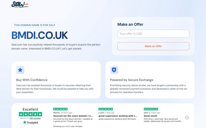 Screenshot of bmdi.co.uk