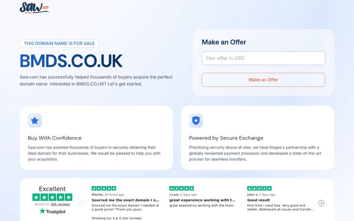 Screenshot of bmds.co.uk