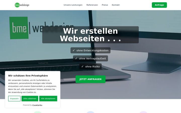 Screenshot of bme-webdesign.de