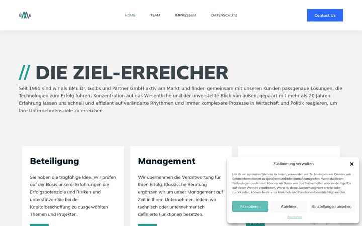 Screenshot of bmegmbh.com