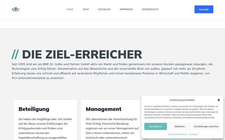 Screenshot of bmegmbh.de
