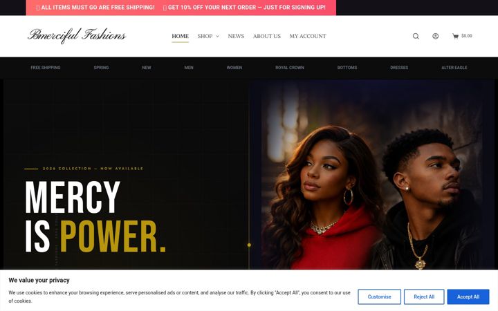 Screenshot of bmerciful.com
