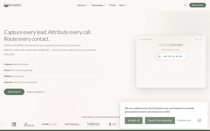 Zrzut ekranu bmetric.com