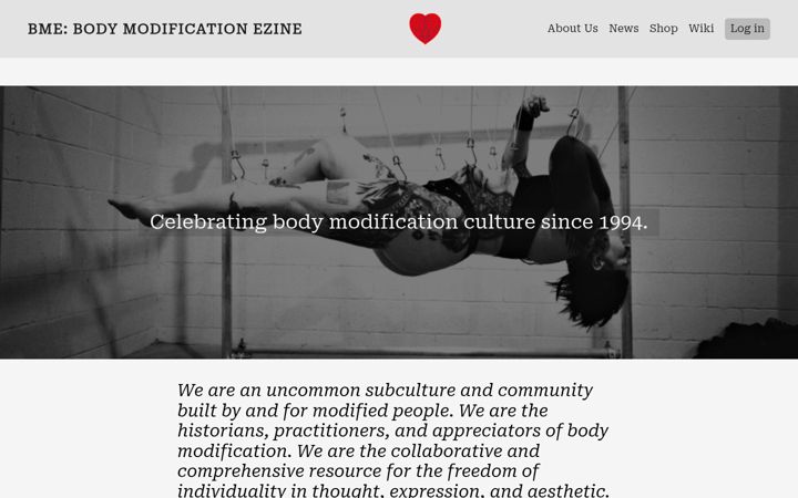 Screenshot of bmezine.com