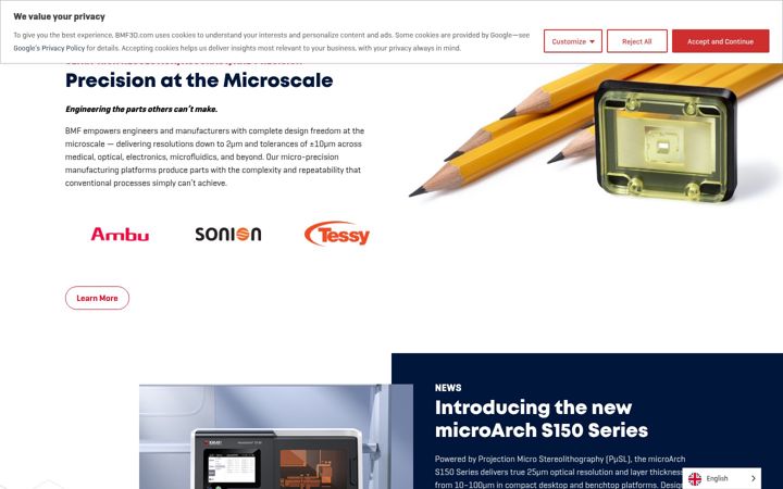 Screenshot of bmf3d.com