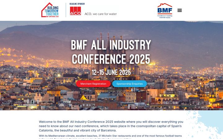 Screenshot of bmfconference2025.co.uk