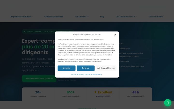 Screenshot van bmfiduciaire.fr