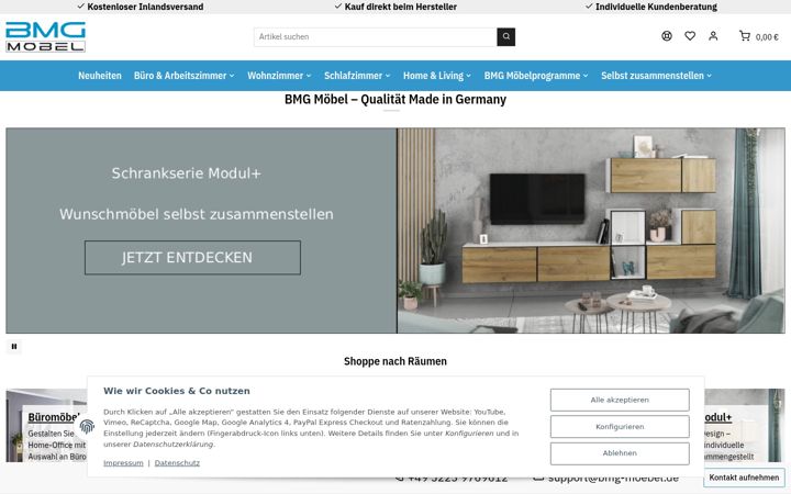 Ekraanipilt saidist bmg-moebel.de