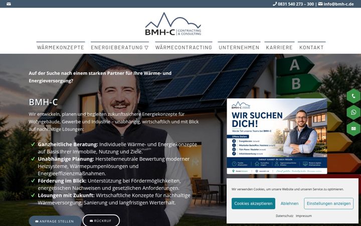 Screenshot of bmh-contracting.de