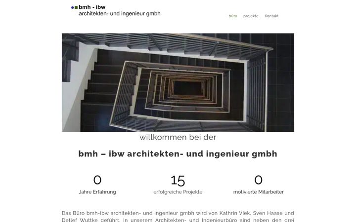 Screenshot of bmh-ibw-architekten.de