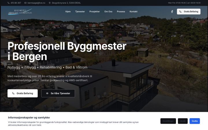 Screenshot of bmharaldsen.no