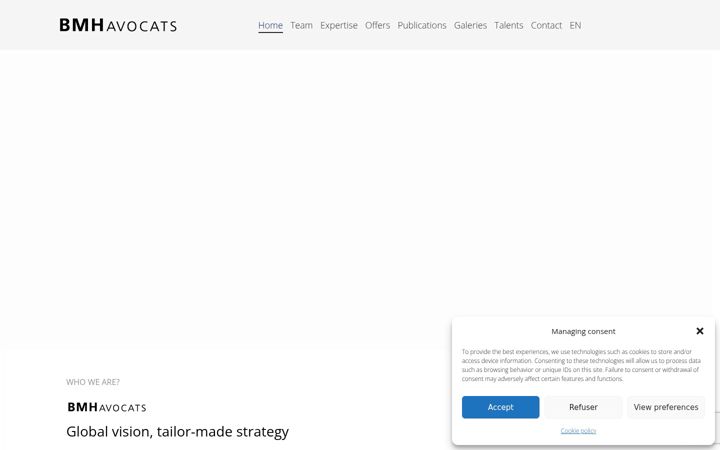 Screenshot of bmhavocats.com