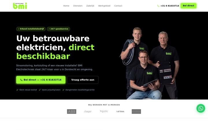 Screenshot of bmi-elektrotechniek.nl