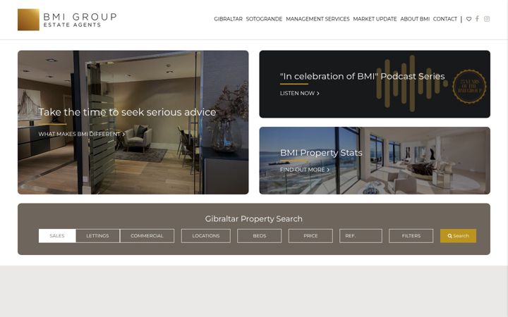 Screenshot of bmigroup.gi