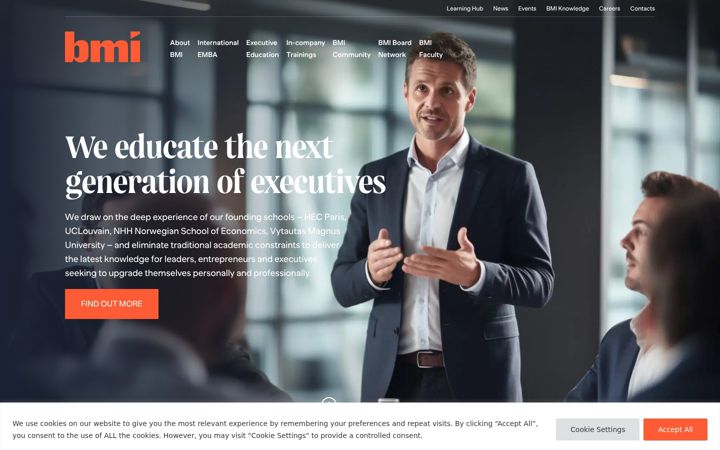 Skärmbild av bmiinstitute.com