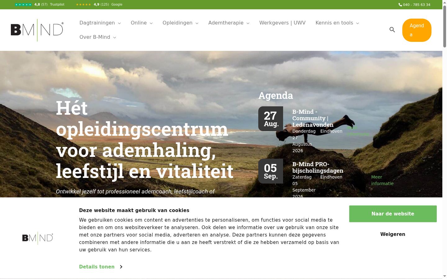 Screenshot del banner di consenso mostrato prima di qualsiasi interazione